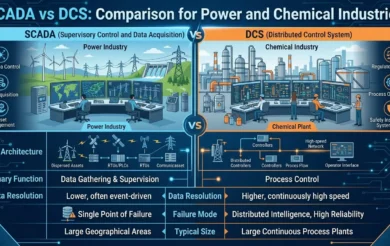 SCADA vs DCS: Comparison for Power and Chemical Industries
