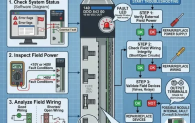 Schneider 140DDO84300 External Fault Troubleshooting Guide