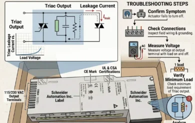 Troubleshooting 140DAO84210 Leakage Current in Quantum PLC