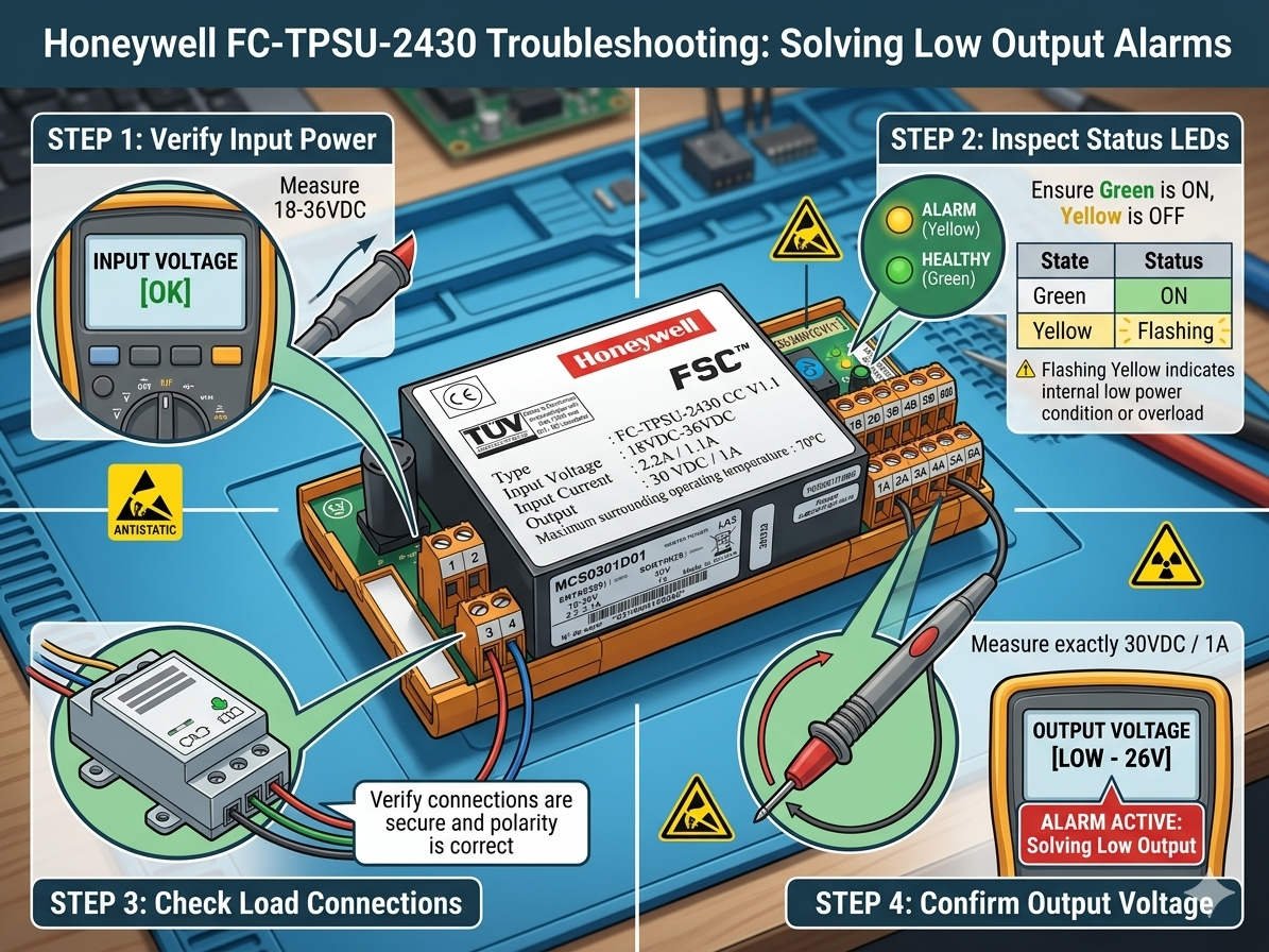 Honeywell FC-TPSU-2430 Troubleshooting Solving Low Output Alarms