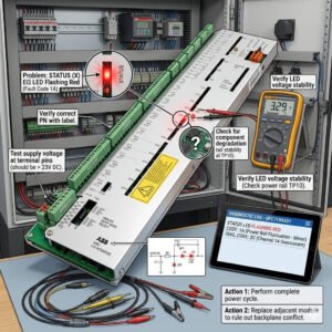 Troubleshooting ABB UFC719AE01 Flashing Red STATUS Light