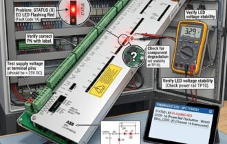 Troubleshooting ABB UFC719AE01 Flashing Red STATUS Light