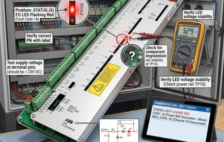 Troubleshooting ABB UFC719AE01 Flashing Red STATUS Light