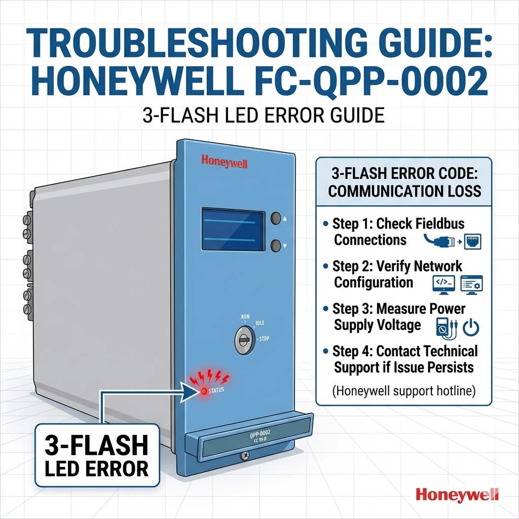 Troubleshooting Honeywell FC-QPP-0002 3-Flash LED Error Guide