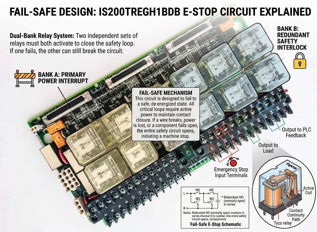 Fail-Safe Design IS200TREGH1BDB E-Stop Circuit Explained