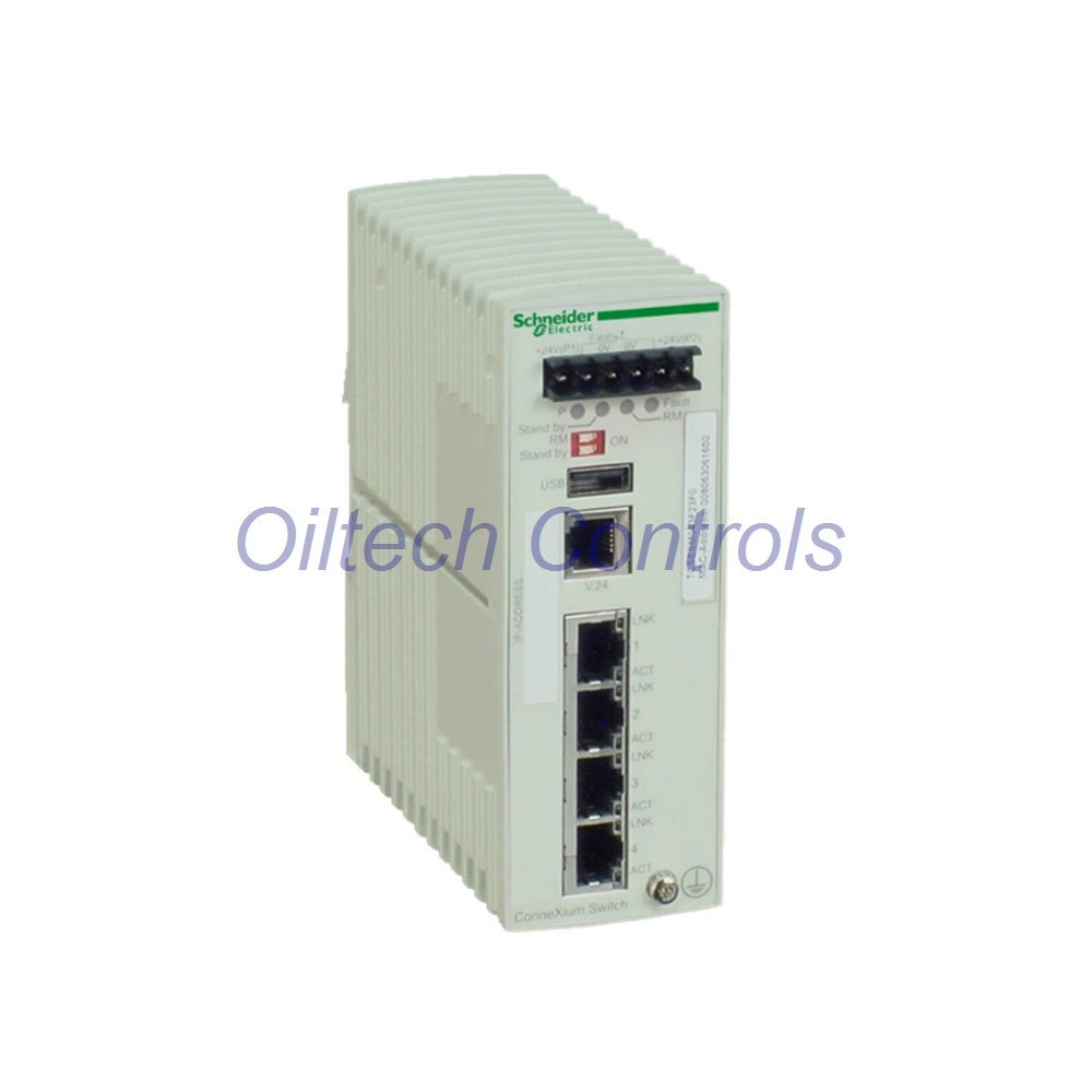 TCSESM043F23F0 ConneXium Switch – Managed 4x Copper, RSTP, VLAN