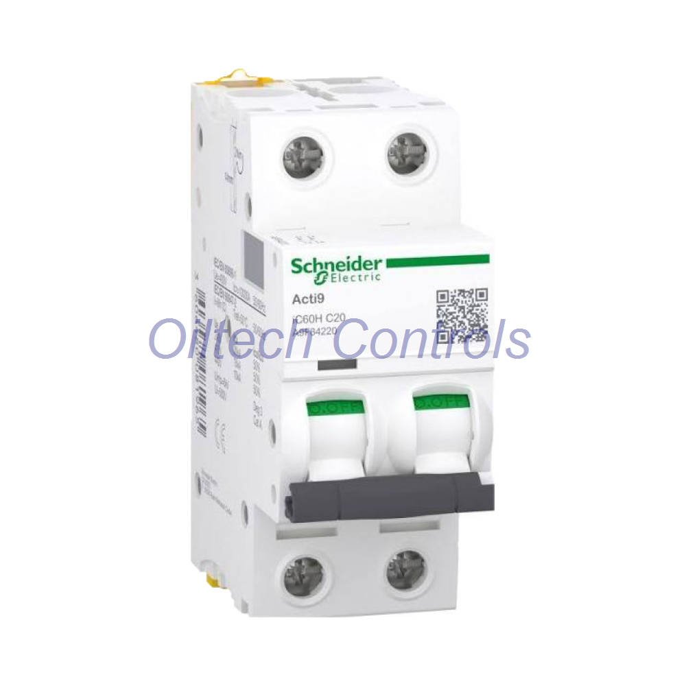 Schneider iC60H 2P C20 Acti9 MCB 20A C-Curve DIN Rail - Image 2