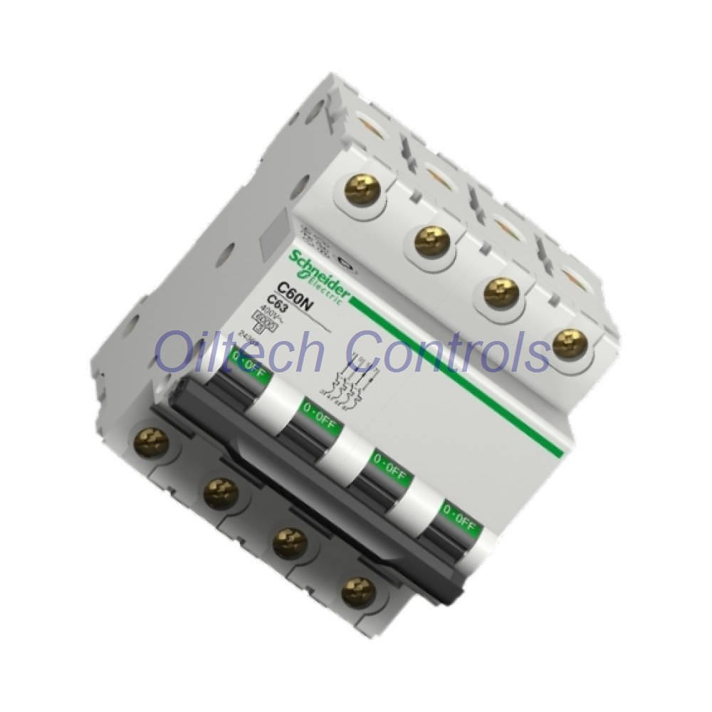 Schneider iC60N 4P C63 Acti9 MCB 6kA 400V AC DIN Rail Circuit Breaker - Image 2