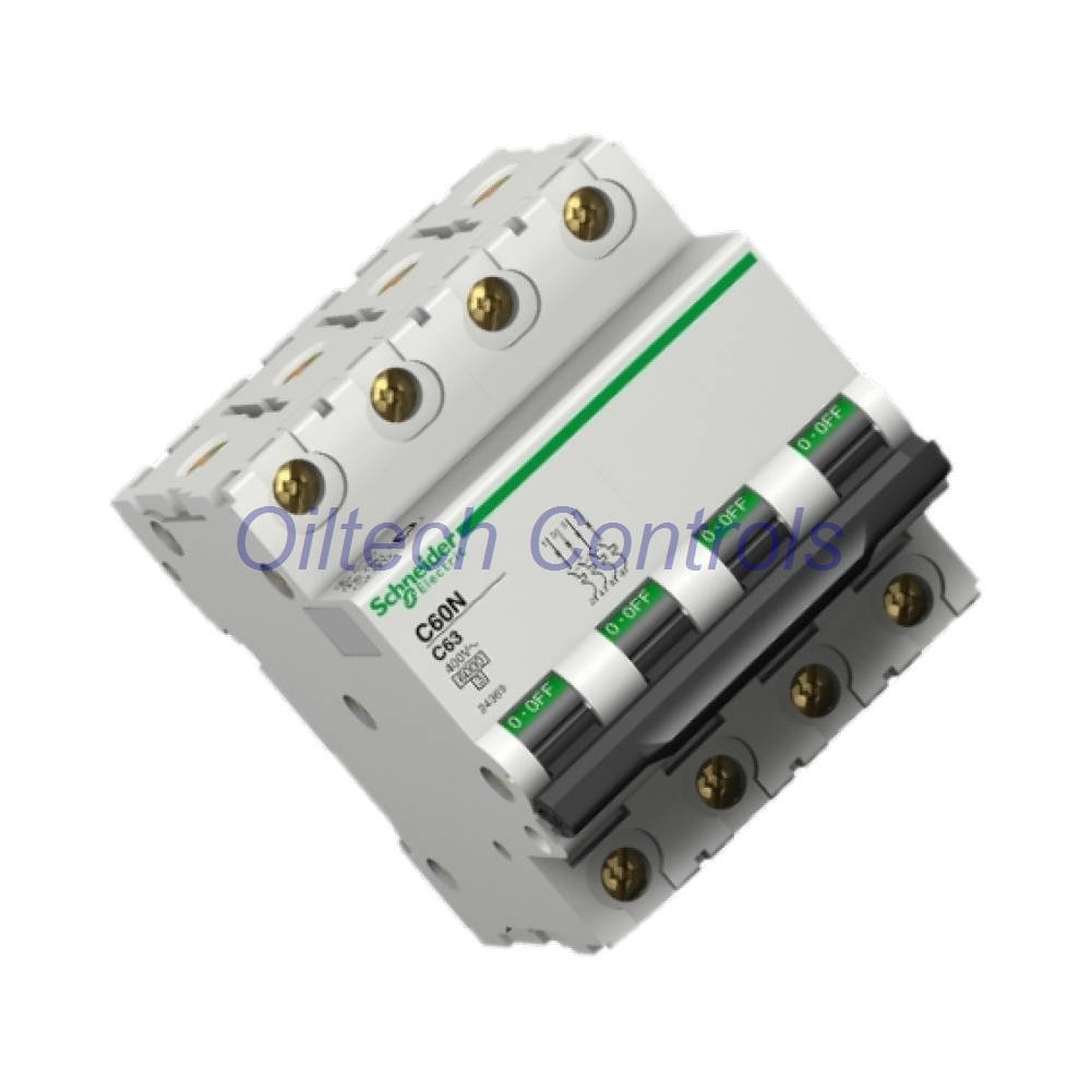 Schneider iC60N 4P C63 Acti9 MCB 6kA 400V AC DIN Rail Circuit Breaker